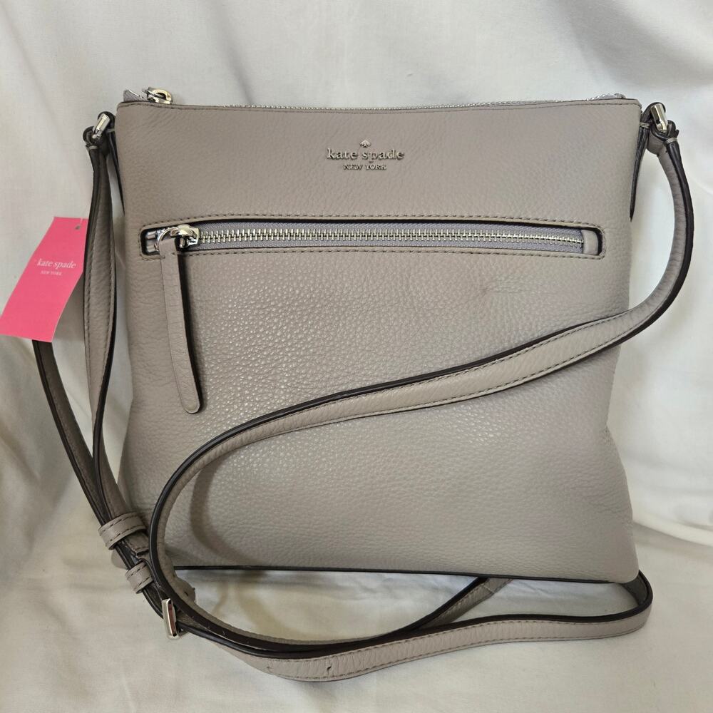NWT Kate Spade Handbag Jackson Top Zip Crossbody Soft Taupe *read*